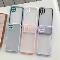 Nesae ปา☃น้ำหนักที่เหมาะสม☌สำหรับ Samsung Galaxy A22เคสสีทึบเคสโทรศัพท์เคลือบ Sumsung A 22 4G 5G A225F A226B 2021กล้องกันกระแทก Coque