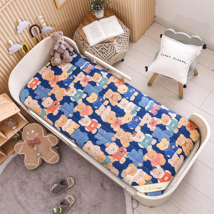 baby-bed-mattress-newborn-crib-bedding-set-cartoon-cotton-nursery-mattress-thickening-removable-and-washable-mat-for-babies