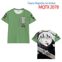 ผู้ชายผู้หญิงเด็ก toaru majutsu ไม่มีดัชนีแขนสั้นเสื้อยืดนิเมชั่นอุปกรณ์ต่อพ่วงเสื้อผ้าสบายๆแฟชั่นหลวมด้านบน