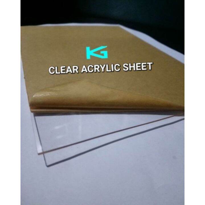 Acrylic Glass Sheet 2MM CLEAR (Medium sizes)(customize) Lazada PH