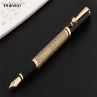 ☫▪❍ Luxury high quality 861 Golden Brass Metal Eight horses Stationery office supplies School Supplies Fountain Pen