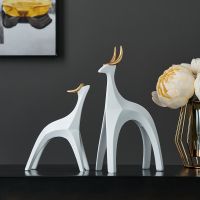 【hot】☬ Abstract Sculpture Figurines Room Decoration Statue Ornaments Animals