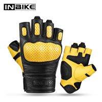 hotx【DT】 Inbike Men Half Gloves Anti-slip Breathable Shockproof Cycling Wearable CM206