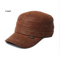 natural leather fur Genuine Leather cap Fashion sports running Hat 2017 new men brand army Nubuck leather cap hat