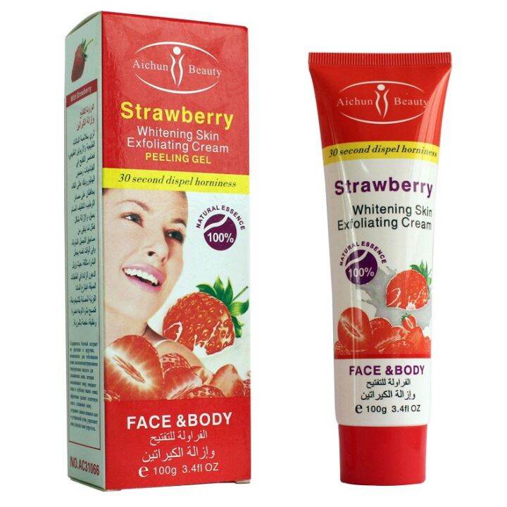 /igAichun Beauty Strawberry Whitening Skin Peeling Gel Face & Body 100g