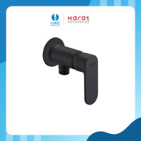 KARAT FAUCET ก๊อกเดี่ยวติดผนังแบบก้านโยกสีดำ สำหรับฝักบัวสายอ่อน KF-58-870-55