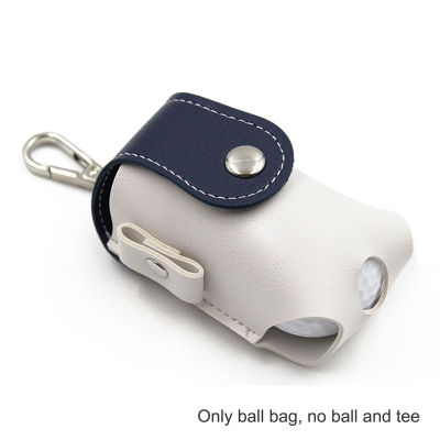 Laogeliang ลูกกอล์ฟมินิกระเป๋าหนัง PU แขวนบนเอวแบบพกพา Golf Ball Storage Pouch