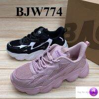 Baoji BJW 774- รองเท้าผ้าใบหญิง (37-41) สีดำ/ม่วง