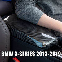 ฝาครอบที่วางแขนคาร์บอนไฟเบอร์กระเป๋าบรรจุคอนโซลฝาปิดสำหรับ BMW 3 Series 2013-2019