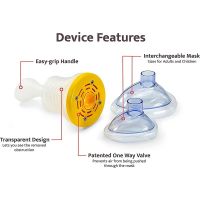 3ชิ้น/เซ็ตแบบพกพา Kotak P3k Lifevac ครอบครัวอุปกรณ์ฉุกเฉินลมหายใจเทรนเนอร์กันสำลักอุปกรณ์กู้ภัยสำหรับและเด็ก