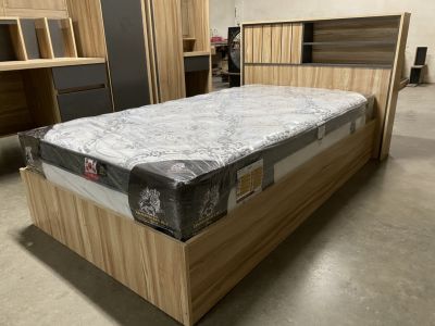 ที่นอนปีนัง เตียงไม้หัวกล่อง 3.5ฟุต รุ่น 4in1 (ซื้อแยกจากชุดห้องนอน 3.5 4in1) (**ส่งเฉพาะ กทม.ปริมณฑล เท่านั้น**)