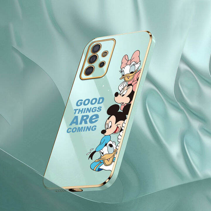 jiefie-การ์ตูน-mickey-mouse-สำหรับ-samsung-galaxy-a12-a13-a14-a22-a32-a52-a72-a23-a33-a53-a73-a24-a34-a54-น่ารัก-mini-daisy-chrome-soft-tpu-โทรศัพท์กรณี