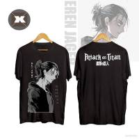 XP Attack On Titan-Eren Yeager T-shirt Anime Short Sleeve Casual Tops Loose Fashion Cosplay Graphic Sports Unisex Tee Shirt PX