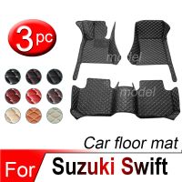 Leather Car Floor Mats For Suzuki Swift AZG412 413D 414 2011 2017 5door Waterproof Pad Car Floor Carpet Mat Rug Car Accessories