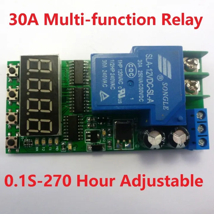 io23c01-dc-12v-24v-30a-multifunction-timer-delay-relay-module-high-power-on-off-adjustable-for-plc-motor-led-car