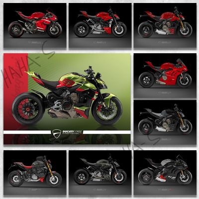 รถจักรยานยนต์ซีรีส์2 Ducati โปสเตอร์พิมพ์ผ้าใบ Ducati Moto ภาพศิลปะบนผนัง Moto ของขวัญตกแต่งผนังภายในบ้านสำหรับคนรัก