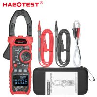 HABOTEST AC/DC Digital Clamp Meter True-RMS Multimeter Anto-Ranging Multi Tester Current Clamp with Amp Volt Ohm Diode Capacitance Resistance Continuity NCV Temperature Duty Ratio VFD Tests