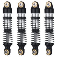 Replacement Spare Parts Accessories 4 Pcs for 1/18 TRX-4M Simulation Climbing Model Car Aluminum Alloy Shock Absorber Can Be Filled with Oil,Black