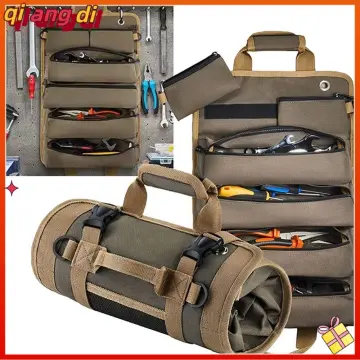 1pc Tool Roll Multi Purpose Roll Up Tool Bag Wrench Roll Car First