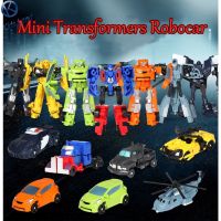 เด็ก Mini Optimus Prime Bumblebee Transformers หุ่นยนต์ของเล่นเด็ก Megatron Ratchet Mirage Transformer รุ่นของเล่นรถเด็กเด็กเปลี่ยนหุ่นยนต์รถยนต์ Kidstoy วันเกิดของขวัญเด็ก