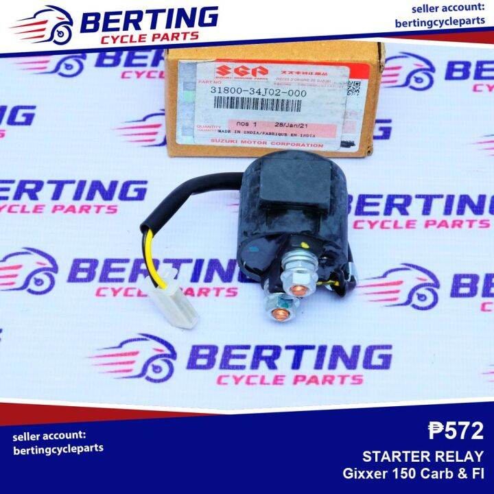 SGP STARTER RELAY Suzuki Gixxer 150 Carb FI Genuine 3180034J01000 OR