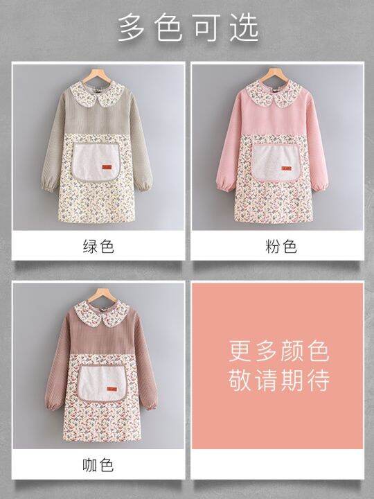 overall-female-household-kitchen-cooking-apron-in-2023-the-new-adult-coveralls-anti-wear-long-sleeved-brim-preventionth