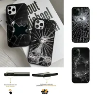 Broken Glass เคสโทรศัพท์สำหรับ Iphone 13 12 Mini 11 Pro Max 7 8 Plus X Xs Max XR PC Hard ซิลิโคน Shell