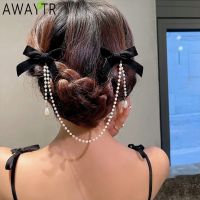 【cw】 Tassel Bow Chain Hairpins Hair Decorate Headband Fashion Accessories 【hot】