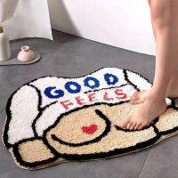 Rug Car Living Room Rug Imitation Cashmere Funny Plush Cartoon Bath Absorb Water Floor Mats Doormat Non-slip Bathroom Rug