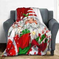 【CW】☾❉❍  Claus Throw Blanket Soft Warm Xmas New Year for Sofa Bed