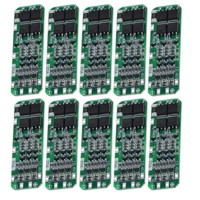 10Pcs 3S 20A BMS 18650 Li-Ion Lithium Battery Charger Module BMS Protection Board PCB 11.1V 12V 12.6V Module