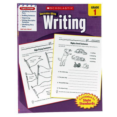 English original learning success series academic success with writing (grade 1) first grade writing exercises primary school students workbook English to improve childrens learning English teaching materials