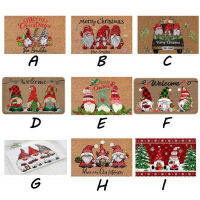 9 Styles Christmas Gnome Pattern Kitchen Doormat Bedroom Entrance Doormat Living Room Entrance Doormat Home Floor Xmas Decoration Bathroom Non-Slip Rug 40*60/45*75cm