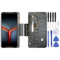 (PANG TECH)หน้าจอจอ LCD แบบดั้งเดิมขยายเกมสำหรับ Asus ROG Phone II ZS660KL พร้อม Digitizer ประกอบเต็มตัวเครื่อง (สีดำ)