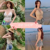 DD SHOPพร้อมส่ง 19083 เสื้อถัดไหมพรม สุดเซ็กซี่ต้อนรับซัมเมอร์ ใส่ไปทะเล