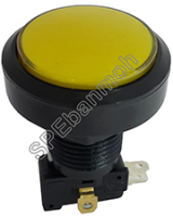 PBS-30-3 สวิทช์ตู้เกมส์ (Big Bulb button switch) ∅24mm 16A 250VAC สีเหลือง (Yellow)