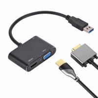 ไดร์เวอร์ CHALI-ฟรีสำหรับ Windows 7/8/10 OS VGA ตัวแปลง USB 3.0 USB Hub 4K หัวแปลงสัญญาณ HDMI แปลง USB เป็น HDMI ตัวแปลง USB 3.0เพื่อหัวแปลงสัญญาณ HDMI 3.0 USB ไปยัง HDMI + VGA