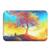 【cw】 Non Abstract Color Flowers Trees Bedroom Doormat Washable Floor Absorbent 【hot】 !