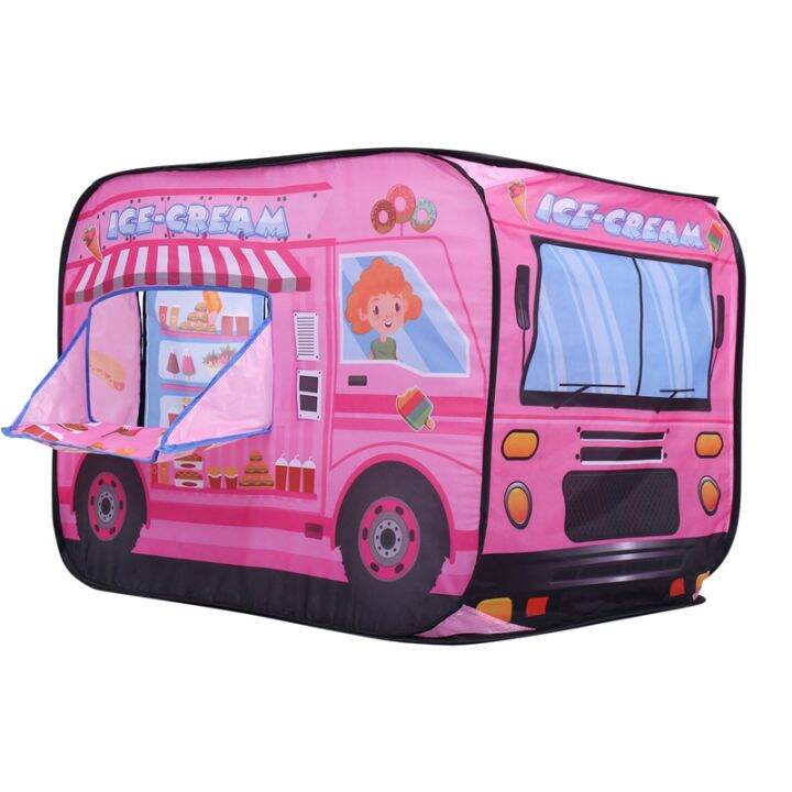 Ice Cream Truck Kids Play Tent - Foldable Indoor and Outdoor Playhouse ...