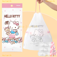 Buy 2 get 2% Sanrioed อนิเมะ Hello kittys ถุงขยะน่ารักๆที่บ้านทุกวันครัวร้านอาหารแบบพกพาหนาเก็บเสื้อผ้าถุงพลาสติก