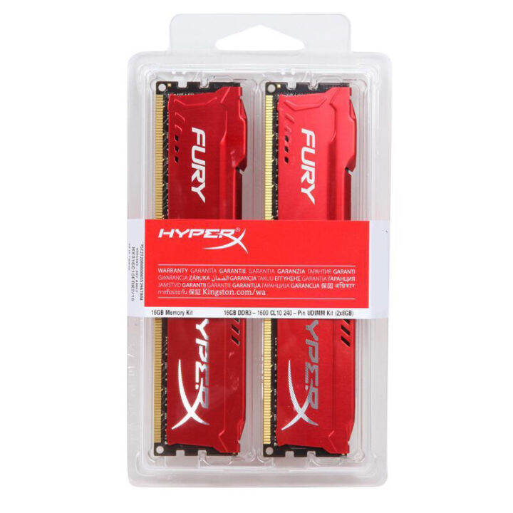 จัดส่ง-24-ชม-จากกทม-kingston-hyperx-fury-ddr3-ram-16gb-1600mhz-240pin-pc3-12800-dimm-หน่วยความจำเกมเดสก์ท็อป