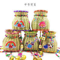 Handmade Bamboo Fish Basket Childrens Little Pannier Tea Basket Dance Performance Props Bamboo Basket Woven Factory Wholesale