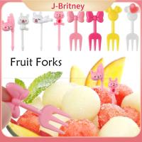 ไม้จิ้มฟันตกแต่งงานปาร์ตี้ขนาดเล็กรูปสัตว์การ์ตูน J-BRITNEY ส้อมผลไม้ไม้จิ้มอาหารฮานามิ