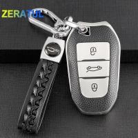 wenminr For Peugeot 308 408 508 2008 3008 4008 5008 Citroen C4 C5 X7 Leather TPU 3Button Car Remote Key Case Cover Shell Holder Keychain