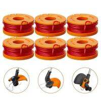 6psc เปลี่ยน Trimmer String Spools 10FT สำหรับ Worx trimmers ชุด edgers