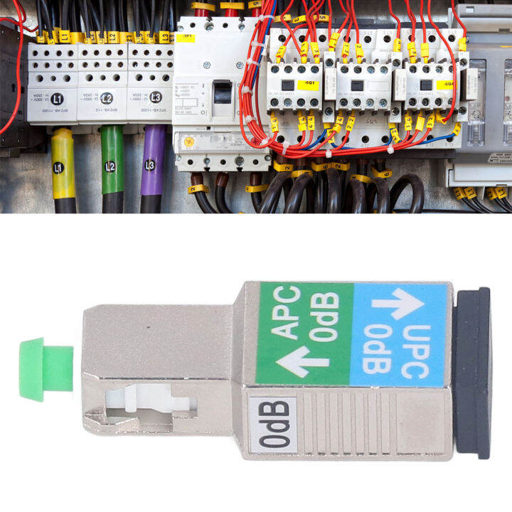 อะแดปเตอร์ตัวเชื่อมออปติกไฟเบอร์-sc-apc-ตัวผู้เป็นตัวแปลงไฮบริดตัวเมียรองรับการระบุตำแหน่งความบกพร่องทางสายตา