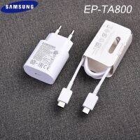 EP-TA800 Original Samsung Note 20 10 25W Super Fast Charger Adapter PD Charger 100/150/200cm USB C To USB C Line For S20 FE S20+ Wall Chargers