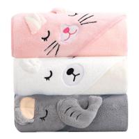 ❣✢ Baby Bath Towel Cartoon Baby Wrap Blanket Absorbent Warm Blanket Multifunctional Flexible Hooded Baby Bath Blankets Skin-friendl