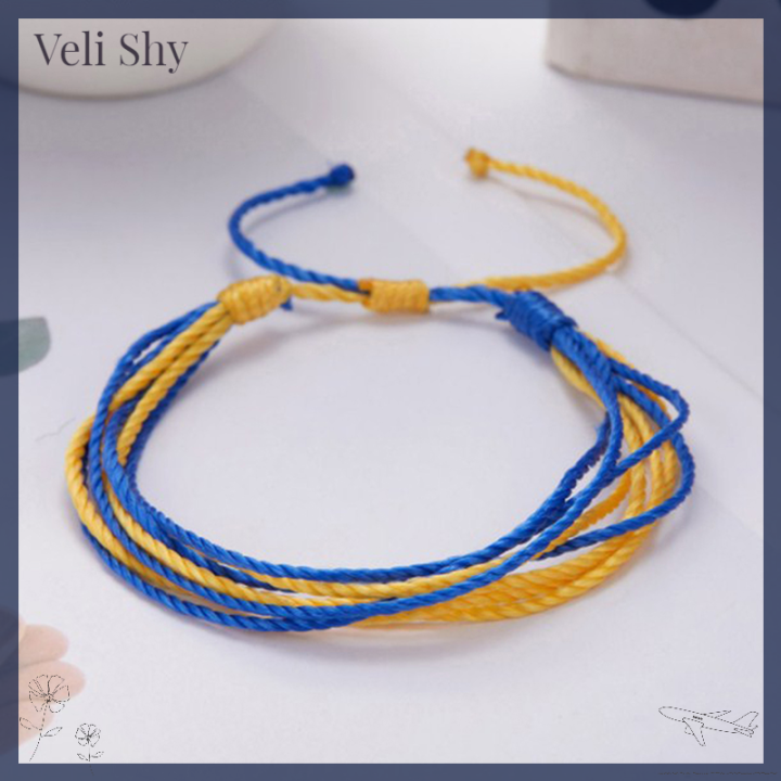 veli-shy-กำไลข้อมือธงชาติยูเครนสีฟ้าสีเหลืองกำไลแฮนด์เมดทอที่มีเสน่ห์สำหรับผู้ชายผู้หญิง