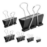 120Pcs Binder Clips Paper Assorted 6 Sizes Paper Binder Clips Metal Fold Back Clips for Office, School and